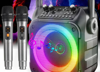 Karaoke Zestaw Bluetooth Dla Dzieci i Dorosłych Z Mikrofonami