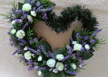 Ślub Wesele Wianek Kompozycja w kształcie Serca- Ozdoba dekoracja Stroik