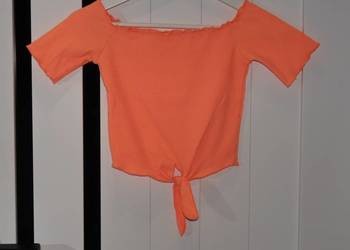 Bershka śliczna neonkowa bluzeczka wiązanie XS
