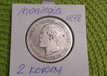 moneta srebrna Norwegii z 1878r