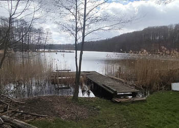 Działka 1,33 ha z brzegiem Jeziora Dużego (Orle, pow. kościerski) i warunk…