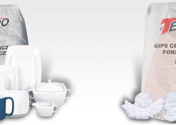 GIPS CERAMICZNY BIAŁY odlewniczy pakowany worek 25 kg