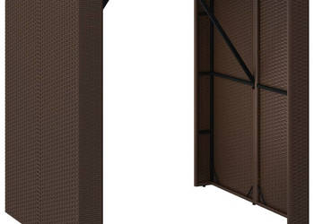 Stolik barowy ze szklanym blatem brązowy 105x80x110 cm WM-362593