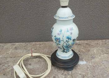 nr15 lampka nocna stołowa ceramiczna zdobiona w kwiaty