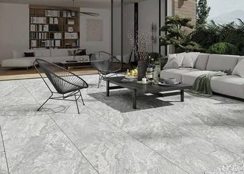 Płyty tarasowe, balkonowe szare gres 2cm Lavastone silver 80x60 Cerrad