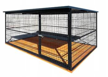 Solidny kojec dla psa 3x2m profil 40x40, dach blacha trapez, panel ogrodz.