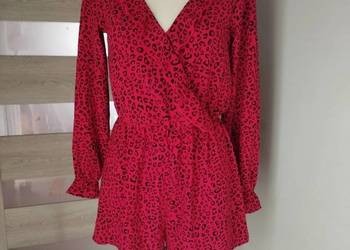Letni kombinezon damski H&M czerwona panterka r. 36 S