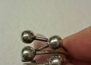 pierścionek ze srebra z kuleczkami