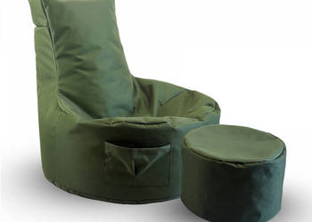 PUFA FOTEL SIEDZISKO WOREK SAKO MEGA KOMFORT ANMUR zielona