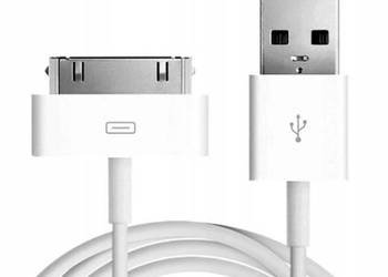 Qiktech Kabel 30 Pin Usb Do Iphone 4 4S 3Gs 3G 3 Ipod Ipad 2 3 1M (Biały)