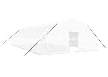 Szklarnia ze stalową ramą biała 72 m² 12x6x285 m WM-3188120
