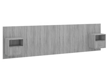 Wezgłowie z szafkami szary dąb sonoma materiał drewnopochodny WM-3115746