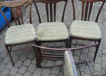 krzesła  RADOMSKO 4 sztuk INNE Z EPOKI stół, szafki,szkło