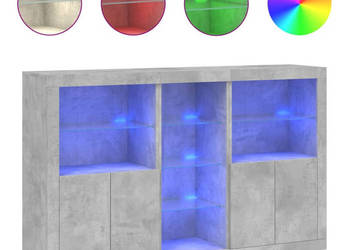Szafka z oświetleniem LED szarość betonu 162x37x100 cm WM-3209173