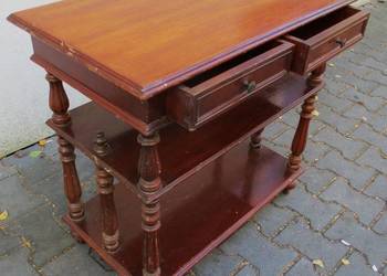 Drewniana Etażerka Konsola Szafka z szufladkami