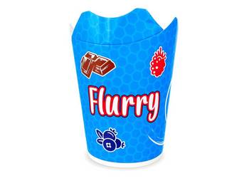 Kubki do lodów flurry, kubek składany papierowy 200szt.