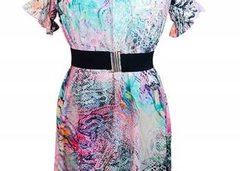 Sukienka hiszpanka ASYMETRYCZNA z falbaną biust-108cm