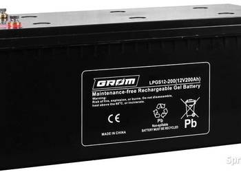 Akumulator żelowy 12V 200Ah GROM LPGS12-200