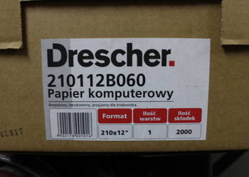 Papier komputerowy 210x12" 1+0 DRESCHER