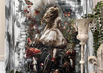 Obraz duży w starej drewnianej ramie