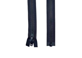Zamek YKK kostkowy № 8 suwak plastikowy z dwoma uchwytami 110cm czarne