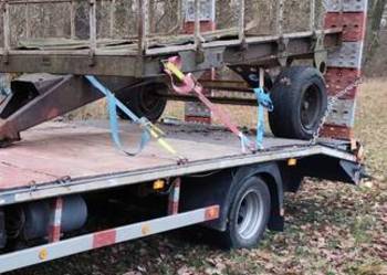 Rozrzutnik rama dwukółka przyczepa