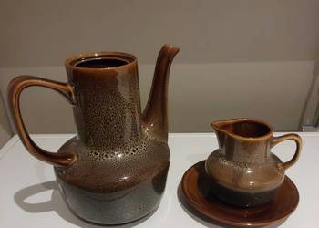 Dzbanek do herbaty, kawy z mlecznikiem Mirostowice PRL Vintage Dzbanek do herbaty, kawy z mlecznikiem Mirostowice PRL Vintage
