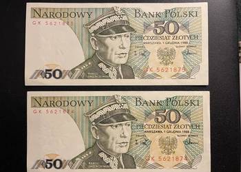 Stare dwa banknoty kolekcjonerskie