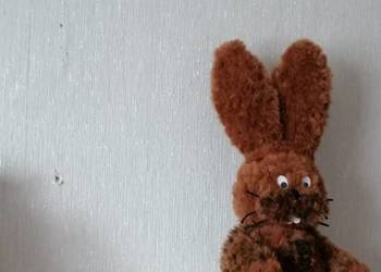 Zajączek wielkanocny brązowy 45 cm wysokości. Dekoracje świąteczne. Ozdoby