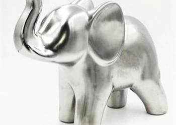 WYPRZEDAŻ !-50% Srebrny słoń porcelanowy CB-70 NOWY