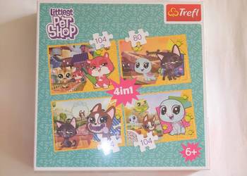 Puzzle - 4 układanki - 54, 80, 104 el. - Littlest Pet Shop