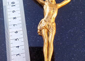 Wizerunek Jezus Chrystus złoty krzyż piaskowiec kapliczka