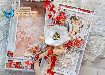 Kartka ślubna, pamiątka, ślub, hand made