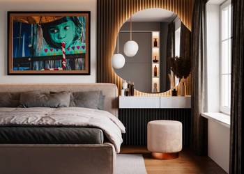 Lustro OCEANA LED — lustro o organicznym, falującym kształcie z podświetlen