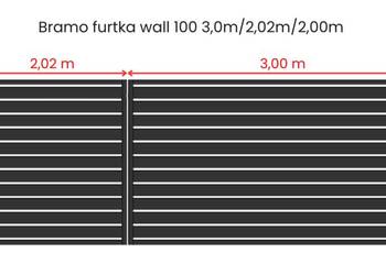 Bramo-Furtka wall 100 3,0m/2,02m/2,0m Antracyt