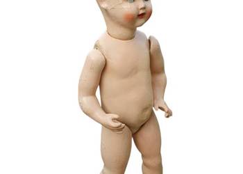 Stara przedwojenna lalka kompozytowa (ok. 1920–1940) do renowacji unikat