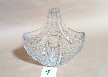 Miska kryształowa w kształcie koszyka