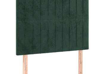 Zagłówek do łóżka z LED ciemnozielony 80x5x118/128cm aksamit WM-3122695