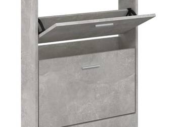 vidaXL Szafka na buty, szarość betonu, 59x17x81 cm(SKU:342537)
