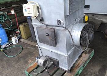 Piec nadmuchowy nagrzewnica olejowa drewno hala magazyn