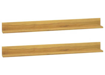 Półki ścienne 2 szt. 110 x 10 x 10 cm lite drewno tekowe WM-338261