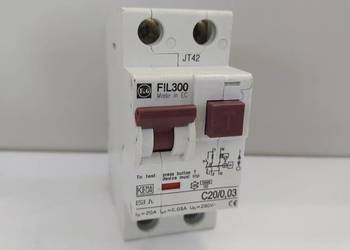 Wyłącznik różnicowonadprądowy FIL300 C20/0,03 30mA 1P+N