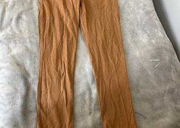 Spodnie jegginsy rurki / skinny beżowe / pomarańczowe / brązowe