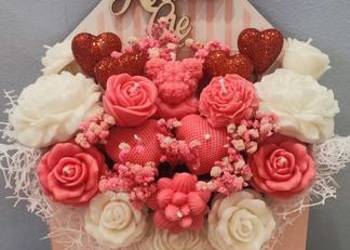 Flower Box Walentynki naturalny wosk sojowy