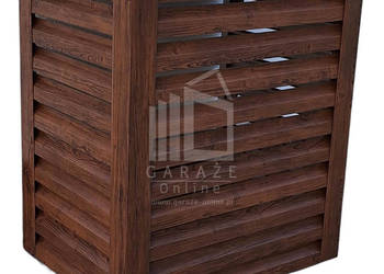 Osłona pompy ciepła 80x40x120 cm ciemny orzech ID476