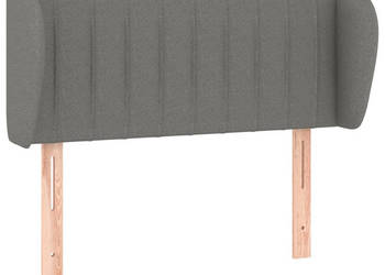 Zagłówek uszak ciemnoszary 103x23x78/88 cm tkanina WM-3117373