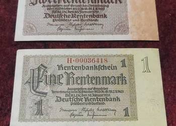 Niemcy - dwa banknoty 1 i 2 marki 1937