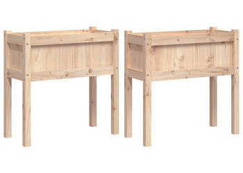 Donice ogrodowe na nogach 2 szt. lite drewno sosnowe WM-837555