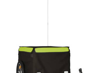 Przyczepka rowerowa czarno-zielona 45 kg żelazo WM-94088