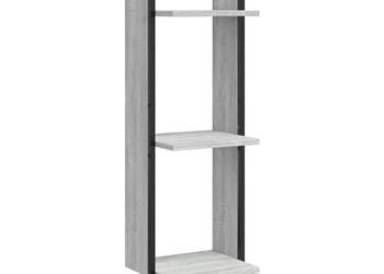 Regał ścienny z 3 półkami szary dąb sonoma 30x25x100 cm WM-836306